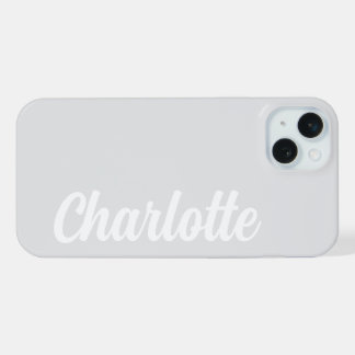 Personalisierter Name Stylisch Modern Minimal Hell iPhone 15 Plus Hülle