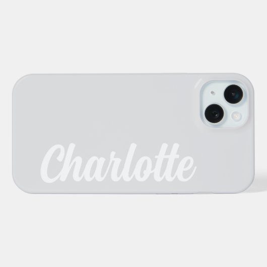 Personalisierter Name Stylisch Modern Minimal Hell iPhone Hülle (Rückseite (Horizontal))