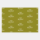 Personalisierter Name Stylisch Moderne Frohe Weihn Geschenkpapier Set (Vorderseite 3)