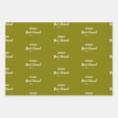 Personalisierter Name Stylisch Moderne Frohe Weihn Geschenkpapier Set (Vorderseite 2)