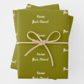 Personalisierter Name Stylisch Moderne Frohe Weihn Geschenkpapier Set (Beispiel)