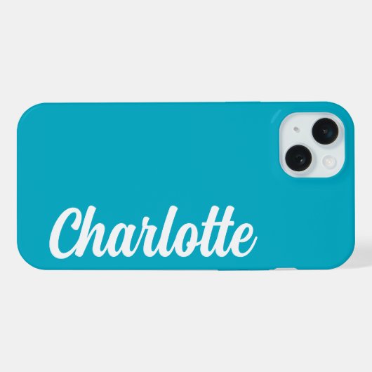 Personalisierter Name Stylisch Moderne Minimal Mon iPhone Hülle (Rückseite (Horizontal))