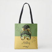Personalisierter Name Sunflower Style Tasche (Vorderseite)