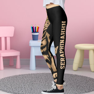 Personalisierter Name Süße Katze Haustier Tier Ges Leggings