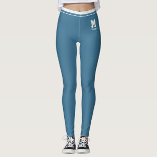 Personalisierter Name Süße Schieferblaue Neutrale Leggings
