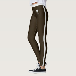 Personalisierter Name Süße Sportliche Braune Graue Leggings