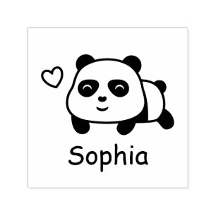 Personalisierter Name Süßer Panda Stempel