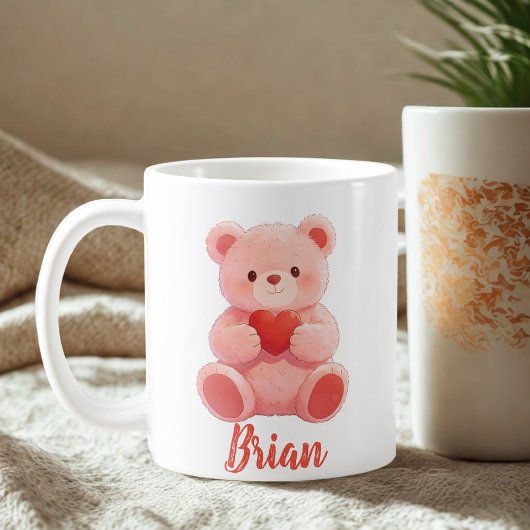 Personalisierter Name Süßer Teddybär  Kaffeetasse