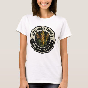Personalisierter NAME Süßmais-Garten-Farm-Landwirt T-Shirt