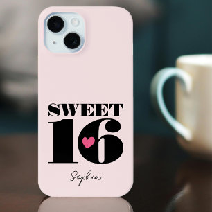 Personalisierter Name Sweet 16 Geburtstag Retro Ro Case-Mate iPhone Hülle