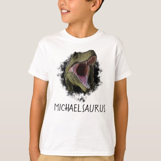 Personalisierter Name T-Rex Tyrannosaurus T - Shir T-Shirt (Vorderseite)
