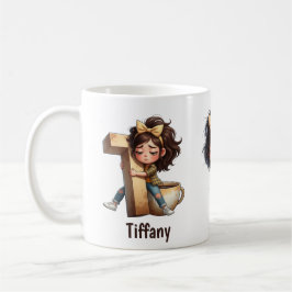 Personalisierter Name & T Schlaftrunkener Morgen K Kaffeetasse