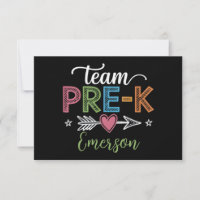 Personalisierter Name Team Pre-K Vorschullehrer