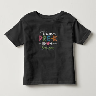 Personalisierter Name Team Pre-K Vorschullehrer Kleinkind T-shirt