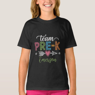 Personalisierter Name Team Pre-K Vorschullehrer  T-Shirt