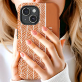 Personalisierter Name Terrakotta und Weißer Kehlko Case-Mate iPhone Hülle