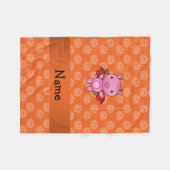 Personalisierter Name Teufel Orangenkürbis Fleecedecke (Vorderseite (Horizontal))