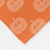 Personalisierter Name Teufel Orangenkürbis Fleecedecke (Ecke)