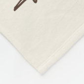 Personalisierter Name Text Boho Woodland Jungtier Fleecedecke (Ecke)