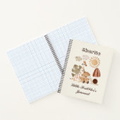 Personalisierter Name Text Boho Woodland Jungtier Notizblock (Innenseite)