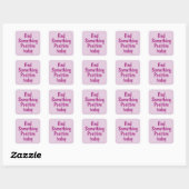 PERSONALISIERTER NAME & TEXT EINFACH STYLISCH MODE QUADRATISCHER AUFKLEBER (Blatt)