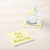 PERSONALISIERTER NAME & TEXT EINFACH STYLISH MODER RECHTECKIGER PAPPUNTERSETZER (Vor Ort)
