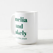 PERSONALISIERTER NAME & TEXT EINFACHE STILVOLLE HO KAFFEETASSE (Vorderseite Links)
