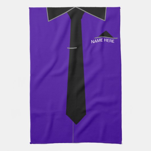 Personalisierter Name Text Funny Kittuch Geschirrtuch (Vertikal)