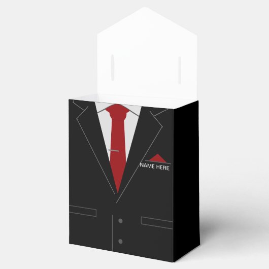 Personalisierter Name Text Funny Krawatte Geschenk Geschenkschachtel (Geöffnet)