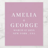 PERSONALISIERTER NAME & TEXT LOGO STYLISCH MODERN WEINETIKETT (Einzelnes Label)