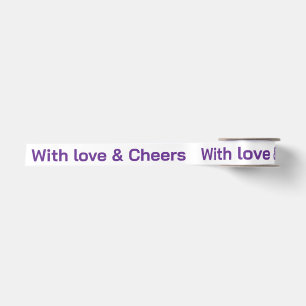 PERSONALISIERTER NAME & TEXT MIT LIEBE & JUBEL EIN SATINBAND