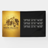 Personalisierter Name Text Napa Valley Event-Banne Banner (Horizontal)