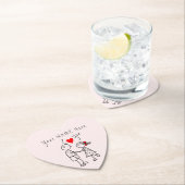 Personalisierter Name Text Paper Untersetzer Coupl (Vor Ort)