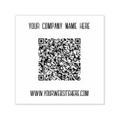 Personalisierter Name Text QR Code Selbstfarbige B Permastempel (Design)
