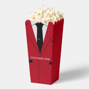 Personalisierter Name Text Red Anzug Funny Popcorn Geschenkschachtel