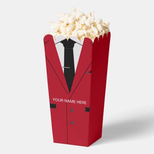 Personalisierter Name Text Red Anzug Funny Popcorn Geschenkschachtel (Geplatzt)