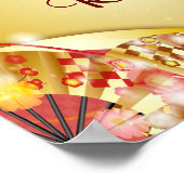 Personalisierter Name Text Rosa goldfarbene Farbe Poster (Ecke)