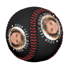 Personalisierter Name Text und Foto Baseball