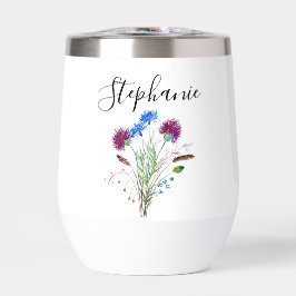 Personalisierter Name Thistle Floral Monogram