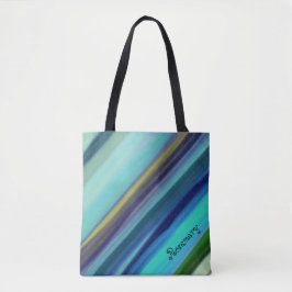 Personalisierter Name Tiefsee-Ozean-Tönungen  Tasche