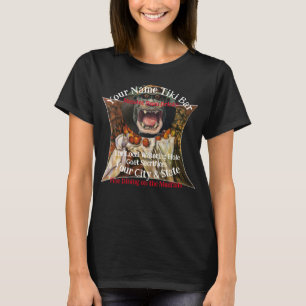 Personalisierter Name Tiki Bar Ihre Stadt & Bundes T-Shirt