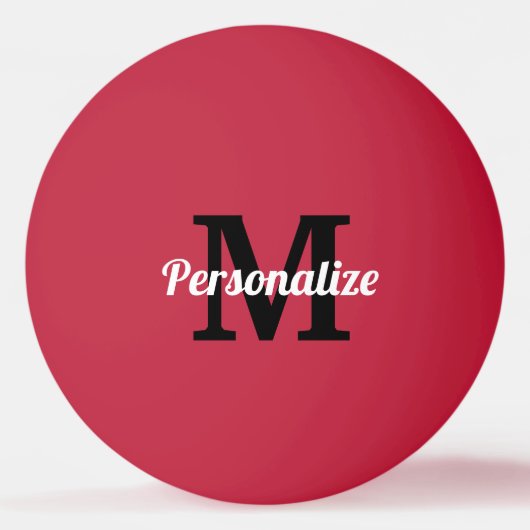 Personalisierter Name Tischtennis, monogramm Tischtennisball (Vorderseite)
