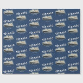 Personalisierter Name Titanic Wrapping Paper Geschenkpapier (Flach)