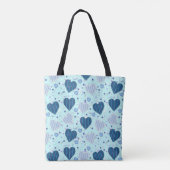 Personalisierter Name Tote Bag mit Hübschen blauen Tasche (Rückseite)