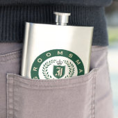 Personalisierter Name Trauzeuge Hochzeitsdatum Her Flachmann (Beispiel)