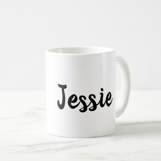 Personalisierter Name Treble Clefs Musikernotes Mu Kaffeetasse (VorderseiteRechts)