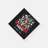 Personalisierter Name Trick oder Halloween-Party b Serviette (Ecke)