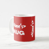 Personalisierter Name Trio Red White Tasse (Vorderseite Links)