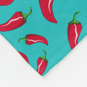 Personalisierter Name Türkis Chili Pfeffer Fleecedecke (Ecke)