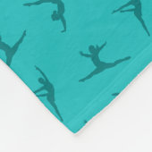 Personalisierter Name Türkis Gymnastik Rosa Bug Fleecedecke (Ecke)